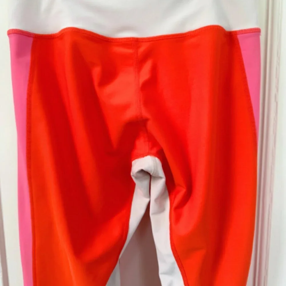 SAGE COLLECTIVE Orange Pink Colorblock Legging Size XS - Picture 7 of 16
